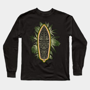 Surfboard with designs Long Sleeve T-Shirt